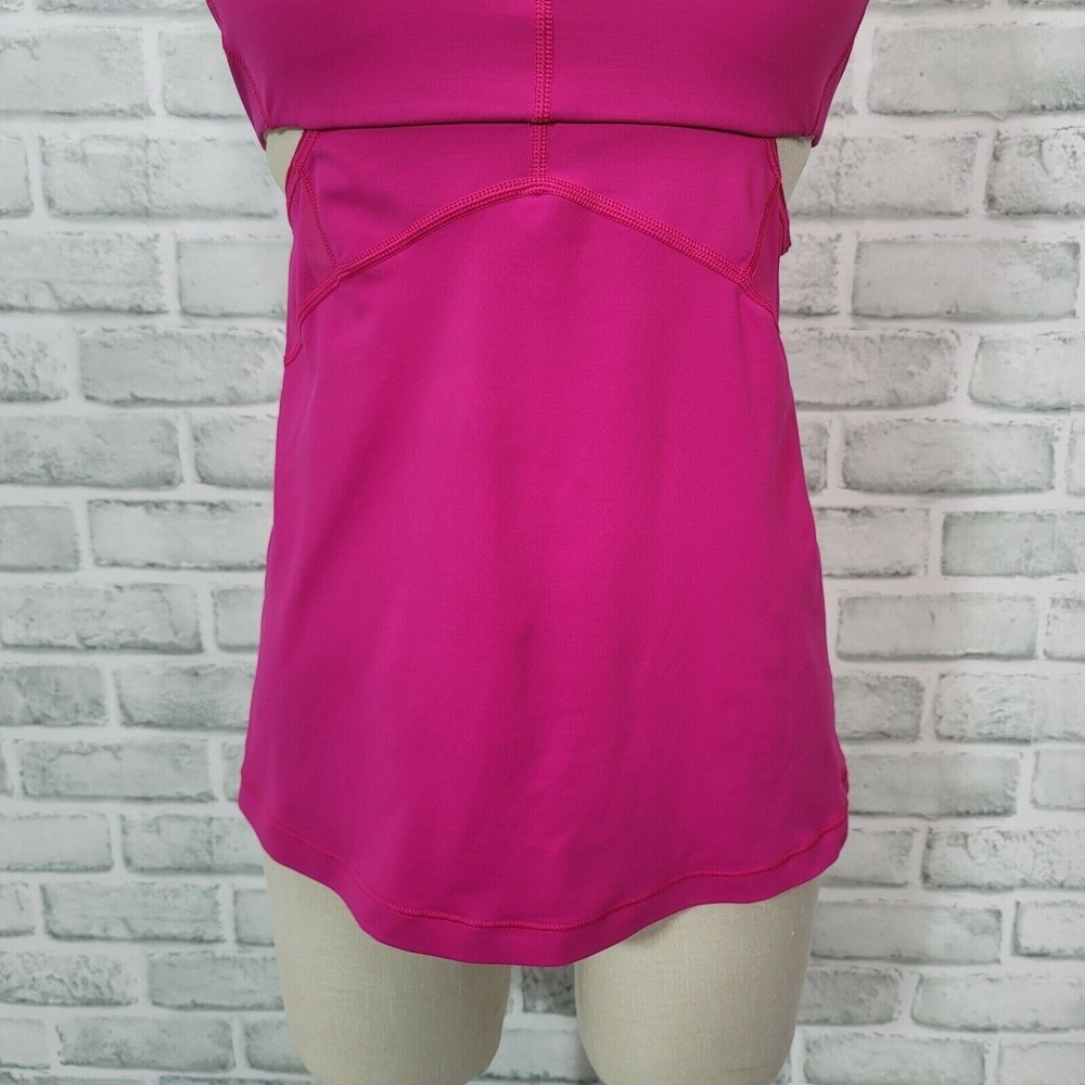 Lululemon Size 4 Exquisite Tank 2 Jeweled Magenta Strappy Back Workout Gym - Picture 5 of 12